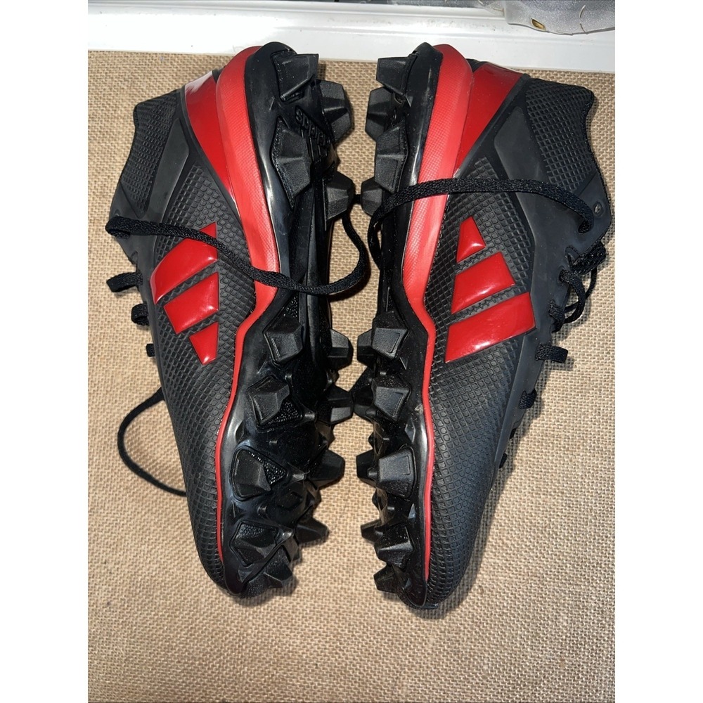 Adidas Mens Adizero Impact .2 MD Football Cleats Black & Red IF5102 Size 7 - Picture 3 of 11